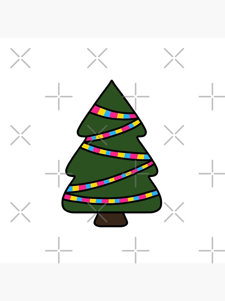 Pansexual Tree Pan Pride Christmas Holiday  Sticker for Sale by