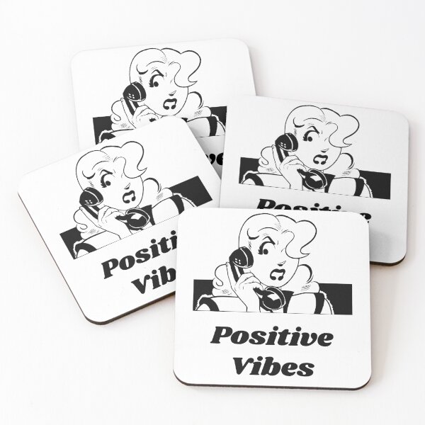 Item preview, 'Positive vibes' Angry Woman Design - Retro Illustration Design for T-shirts, mugs, phone cases and other accessories designed and sold by Ridiculam Toga.