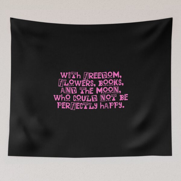 Item preview, With Freedom Flowers Books And The Moon Who Could Not Be Perfectly Happy - Oscar Wilde Quotes designed and sold by JourneyCreative.