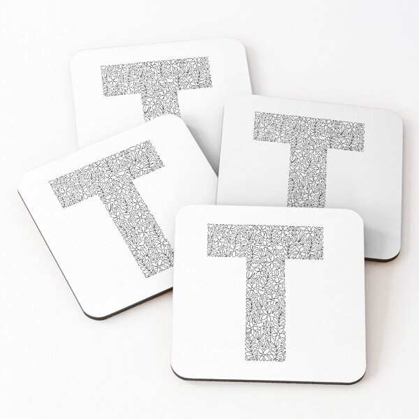 Item preview, Floral Letter - T designed and sold by Trine Tollefsen.