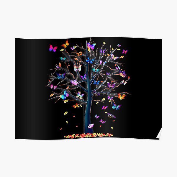 Butterfly Tree Beautiful Poster