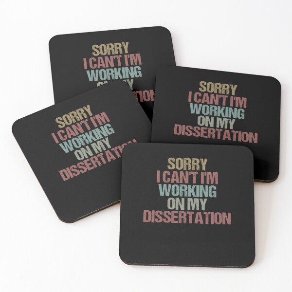 Item preview, Sorry I Can't I'm Working On My Dissertation / Funny Sarcastic Gift Idea Colored Vintage / Gift for Christmas designed and sold by Chamssou.