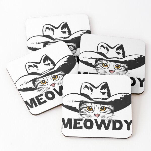 Item preview, Meowdy - Funny Mashup Between Meow and Howdy - Cat Meme designed and sold by Anna Turner.