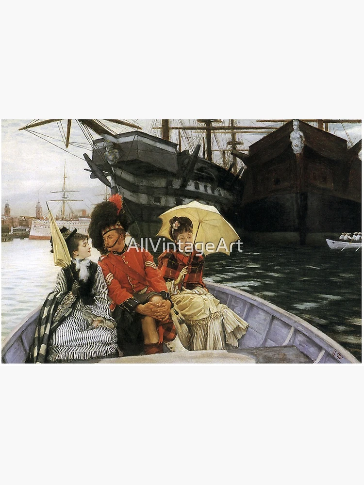 Vintage James Tissot Portsmouth Dockyard 1877 Fine Art Art Board Print