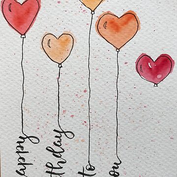 Aperçu de l'œuvre Joyeux anniversaire, ballons coeur de Iris Ludwig