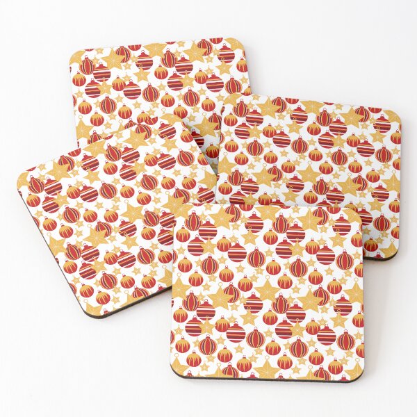 Item preview, Christmas ornaments - red, silver, gold - pattern designed and sold by WietskeWelten.