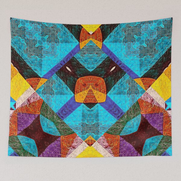 Item preview,  POWERFUL LUMINOUS RADIAL COSMIC LABYRINTH PATCHWORK -  SPIRITUAL AWAKENING CUBIC GEOMETRIC ART PATTERN IN DEEP* designed and sold by Ralek.