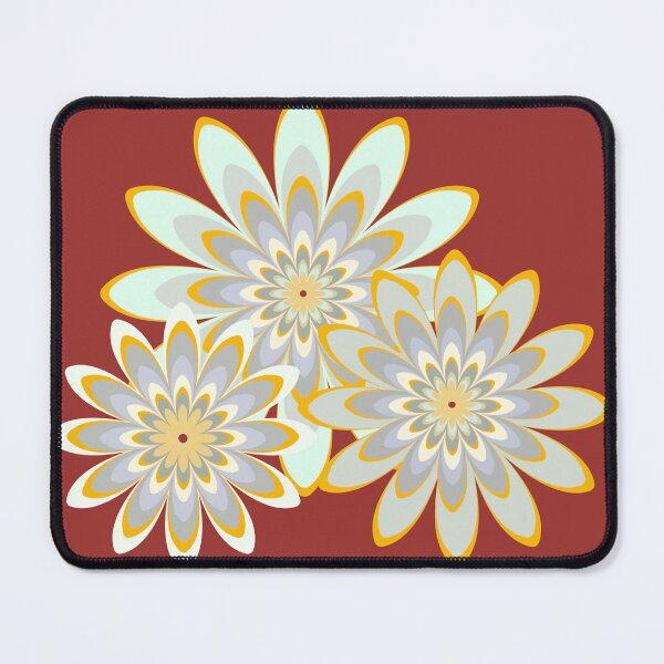 Item preview, floral pattern white flowers red designed and sold by Bakkia.