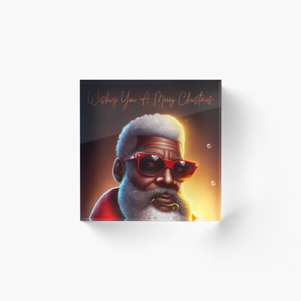 Item preview, Wishing you A Merry Christmas from Black Santa designed and sold by SurrealeyeSEA.