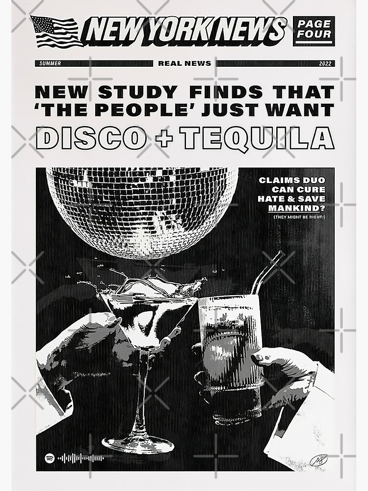 Disover Disco + Tequila Headline Premium Matte Vertical Poster