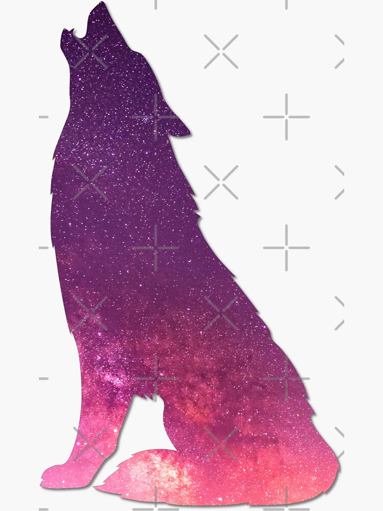 "Purple Galaxy Wolf" Sticker for Sale by MMwolfdogden Redbubble