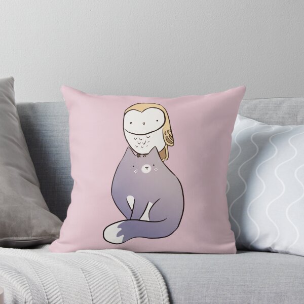 Item preview, A Cat And An Owl Funny Pet Owner  designed and sold by Yarafantasyart.