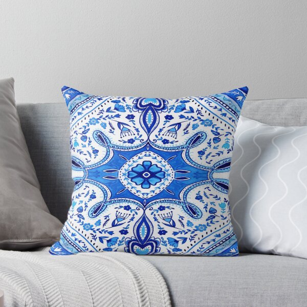 Item preview, Blue and White Mandala Pattern  designed and sold by LThomasDesigns.
