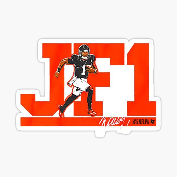 Chicago Bears: Justin Fields 2021 Away - NFL Removable Adhesive Wall Decal XL