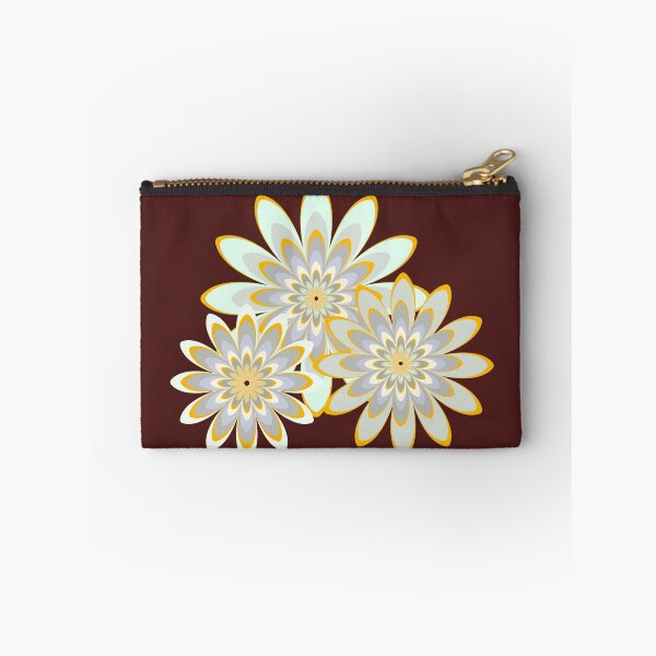 Item preview, floral pattern white flowers brown designed and sold by Bakkia.