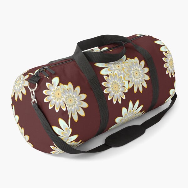 Item preview, floral pattern white flowers brown designed and sold by Bakkia.