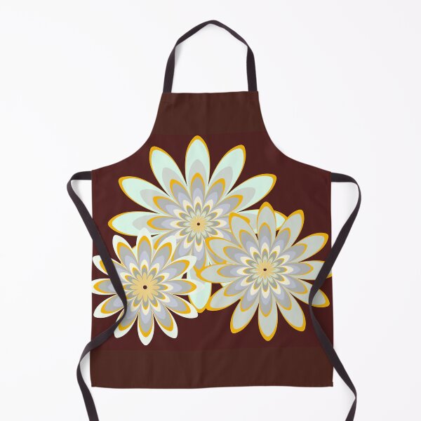 Item preview, floral pattern white flowers brown designed and sold by Bakkia.
