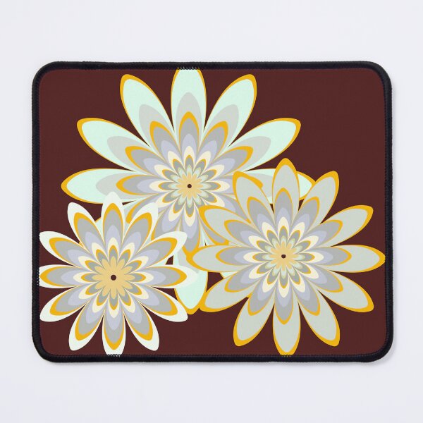 Item preview, floral pattern white flowers brown designed and sold by Bakkia.