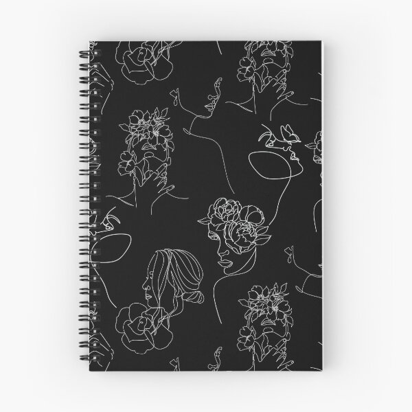 Item preview, Women Faces with Flowers No.2 Black designed and sold by Emma Kunz.