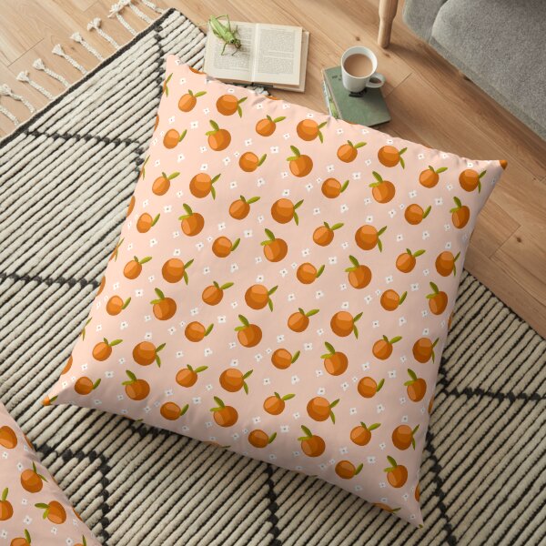 Seamless Orange pattern Floor Pillow