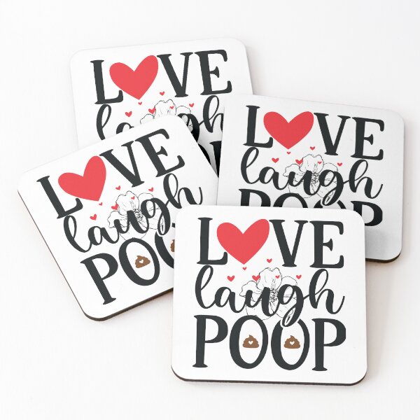 Item preview, Live Laugh Poop - Funny Black & white simple font - meme ironic satire  designed and sold by sweary12.