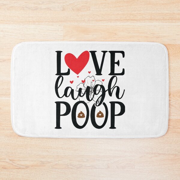 Item preview, Live Laugh Poop - Funny Black & white simple font - meme ironic satire  designed and sold by sweary12.