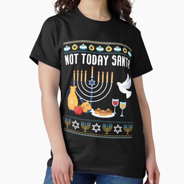 Item preview, Not Today Santa Jewish Holiday Festival Funny Hanukkah designed and sold by HANYART.