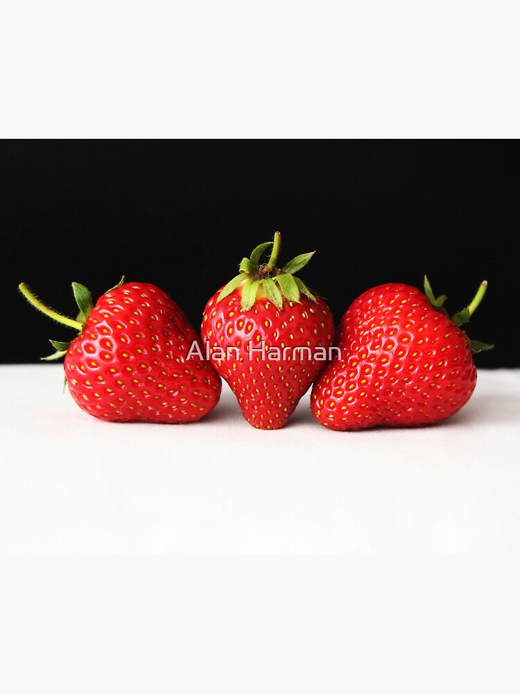 Strawberries on Black over White by AlanHarman