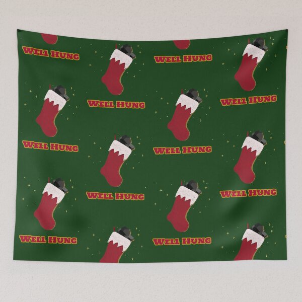Item preview, Well Hung. Funny Christmas Stocking For Naughty Big Santa designed and sold by Rebel-Design.
