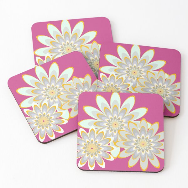 Item preview, floral pattern white flowers pink designed and sold by Bakkia.