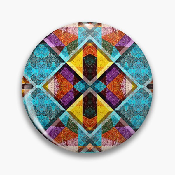 Item preview,  POWERFUL LUMINOUS RADIAL COSMIC LABYRINTH PATCHWORK -  SPIRITUAL AWAKENING CUBIC GEOMETRIC ART PATTERN IN DEEP* designed and sold by Ralek.