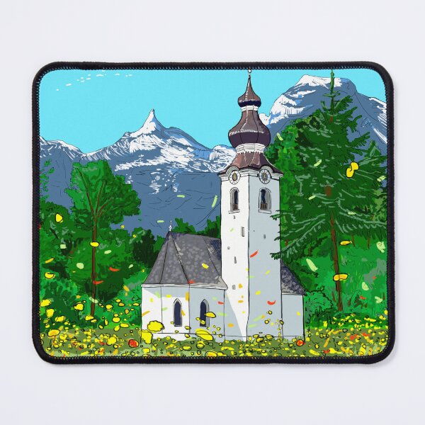 Item preview, Gnadenwald Innsbruck Austria Landscape Illustration designed and sold by Wall-Art-Sketch.