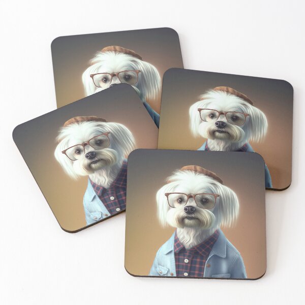 Item preview, Maltese Hipster Dog designed and sold by Valro.