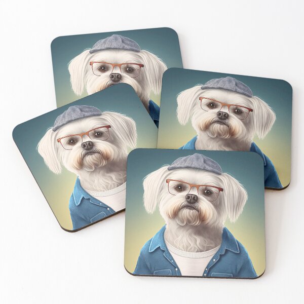 Item preview, Maltese Hipster Dog designed and sold by Valro.