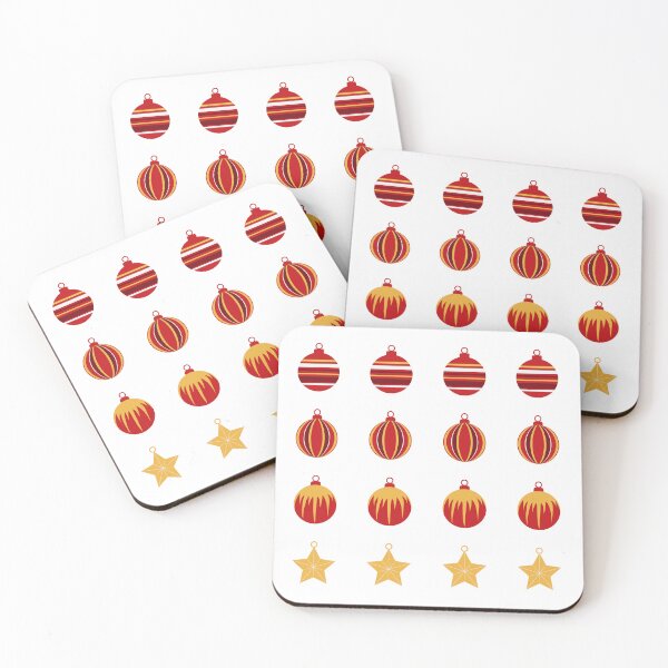 Item preview, Christmas ornaments - red, silver, gold - stickers designed and sold by WietskeWelten.