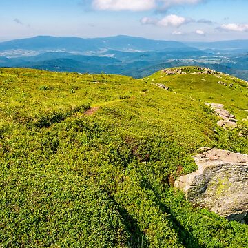 Artwork thumbnail, hills of mountain ridge with huge boulders by mike-pellinni