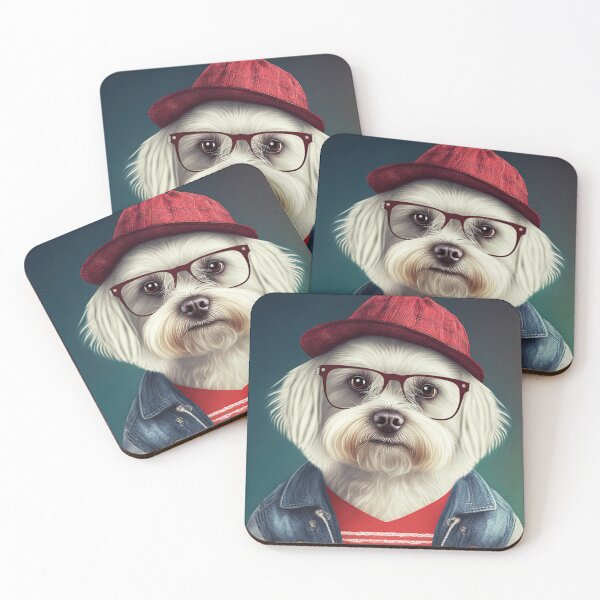 Item preview, Maltese Hipster Dog designed and sold by Valro.