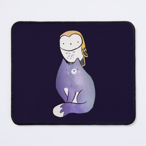 Item preview, Space Cat And An Owl Funny Pet Owner  designed and sold by Yarafantasyart.