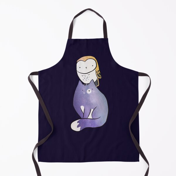 Item preview, Space Cat And An Owl Funny Pet Owner designed and sold by Yarafantasyart.