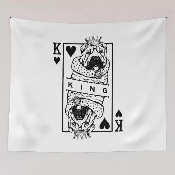 Item preview, Shar Pei King Of Hearts Funny Dog Lover Card Pop Art designed and sold by GrandeDuc.