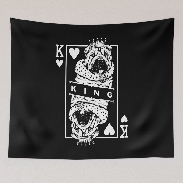 Item preview, Shar Pei King Of Hearts Funny Dog Lover Card Pop Art designed and sold by GrandeDuc.