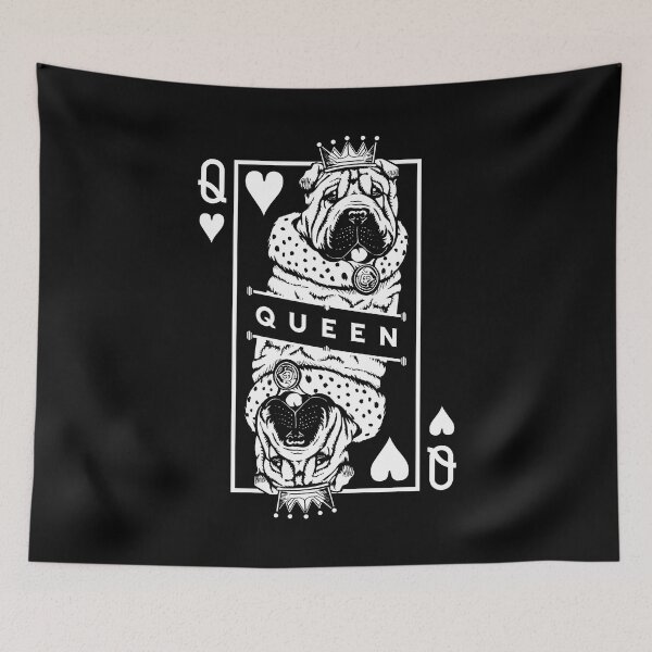 Item preview, Shar Pei Queen Of Hearts Funny Dog Lover Card Pop Art designed and sold by GrandeDuc.