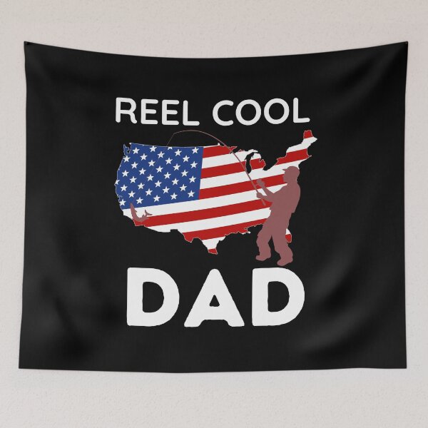 Artikelvorschau, Vintage USA-Flagge Vatertag Angelrolle Cool | Lustiger Spruch entworfen und verkauft von BopleDesigns.