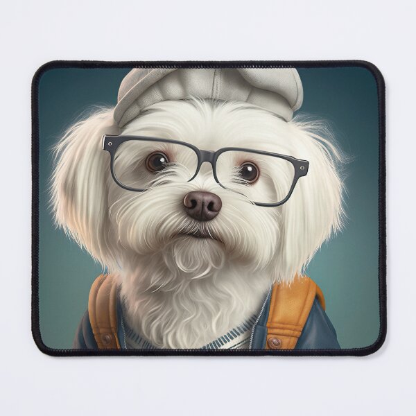 Item preview, Maltese Hipster Dog designed and sold by Valro.