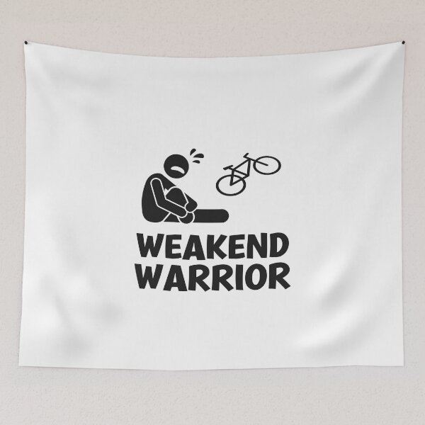 Aperçu de l'œuvre Weakend Warrior - Cyclisme Humour créée et vendue par hijackhippo.