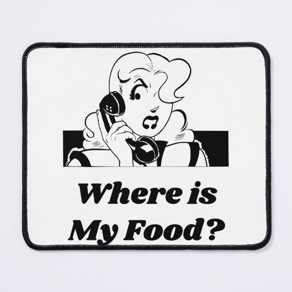 Item preview, 'Where is my food?' Angry Woman Design - Retro Illustration Design for T-shirts, mugs, phone cases and other accessories designed and sold by Ridiculam Toga.
