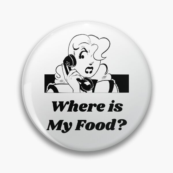Item preview, 'Where is my food?' Angry Woman Design - Retro Illustration Design for T-shirts, mugs, phone cases and other accessories designed and sold by Ridiculam Toga.