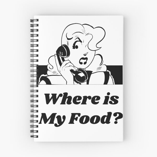 Item preview, 'Where is my food?' Angry Woman Design - Retro Illustration Design for T-shirts, mugs, phone cases and other accessories designed and sold by Ridiculam Toga.