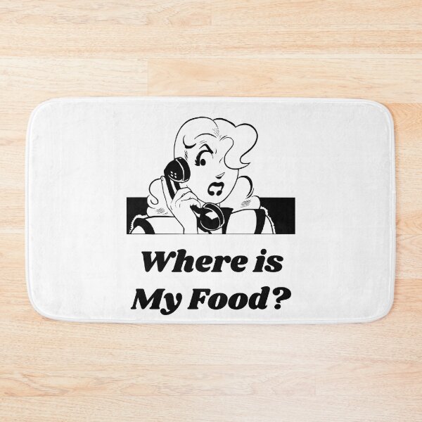 Item preview, 'Where is my food?' Angry Woman Design - Retro Illustration Design for T-shirts, mugs, phone cases and other accessories designed and sold by Ridiculam Toga.