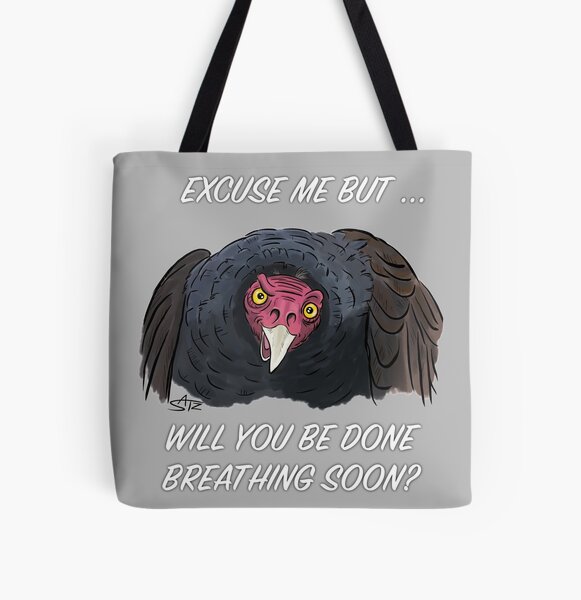 Schadenfreude vulture All Over Print Tote Bag